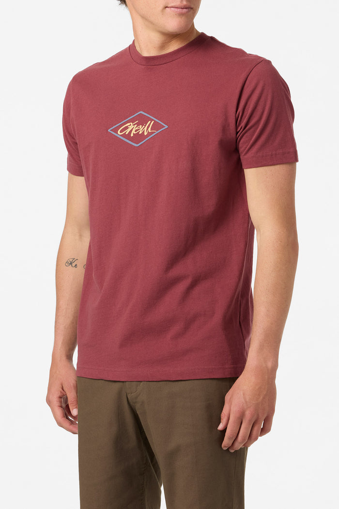Diamond Standard Fit Tee - Oxblood Red | O'Neill