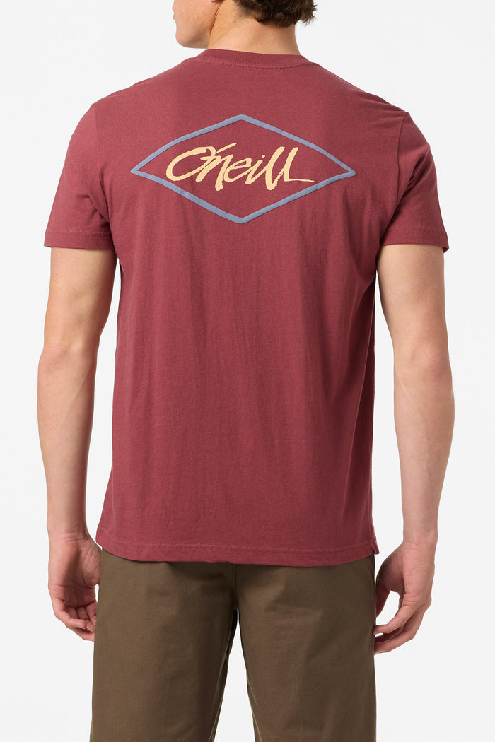 Diamond Standard Fit Tee - Oxblood Red | O'Neill