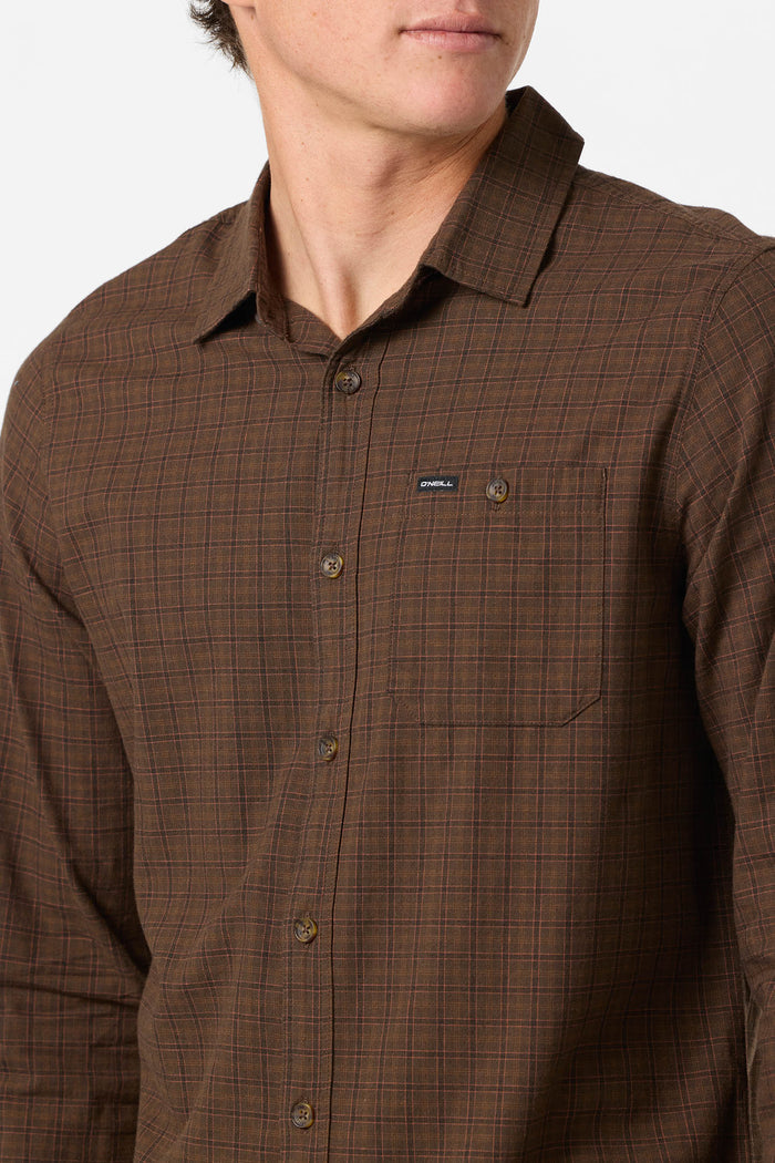 Dodgy Standard Fit Long Sleeve Shirt - Turkish Coffee | O'Neill