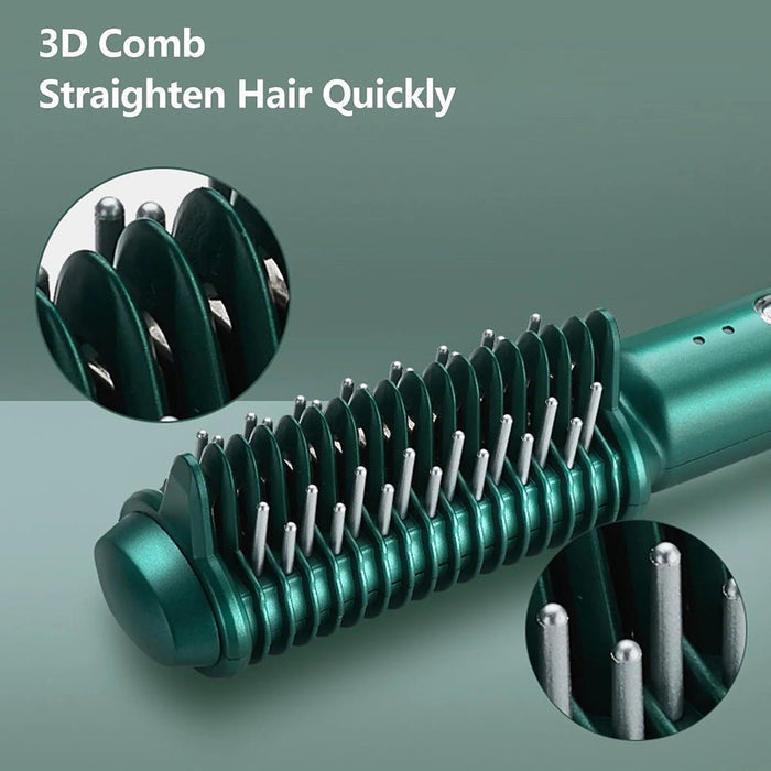 Dual-Purpose Electric Hair Comb for Curling & Straightening - House of Beauty