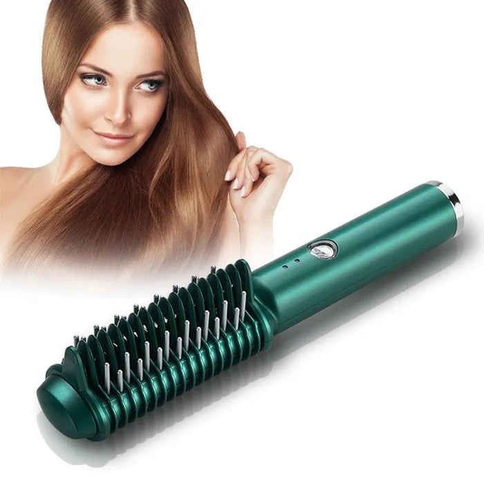 Dual-Purpose Electric Hair Comb for Curling & Straightening - House of Beauty