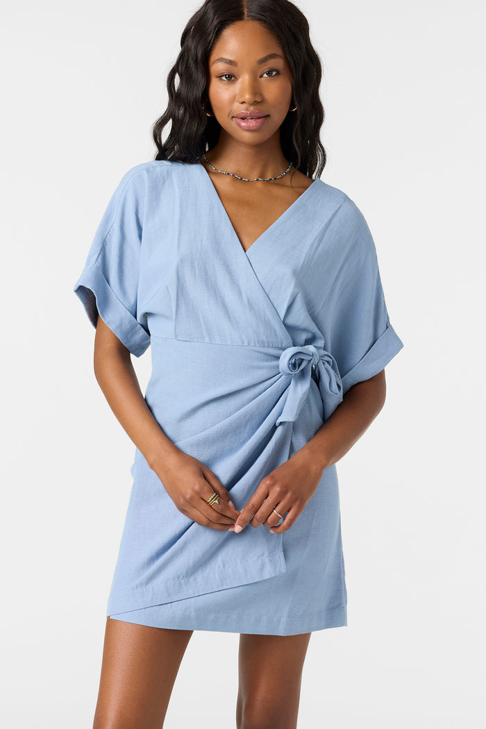 Emilee Mini Dress - Faded Denim | O'Neill