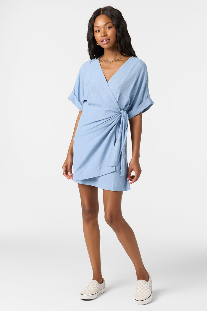 Emilee Mini Dress - Faded Denim | O'Neill