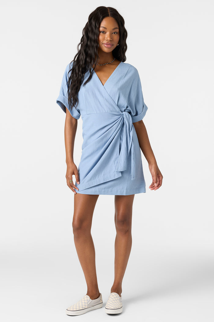Emilee Mini Dress - Faded Denim | O'Neill