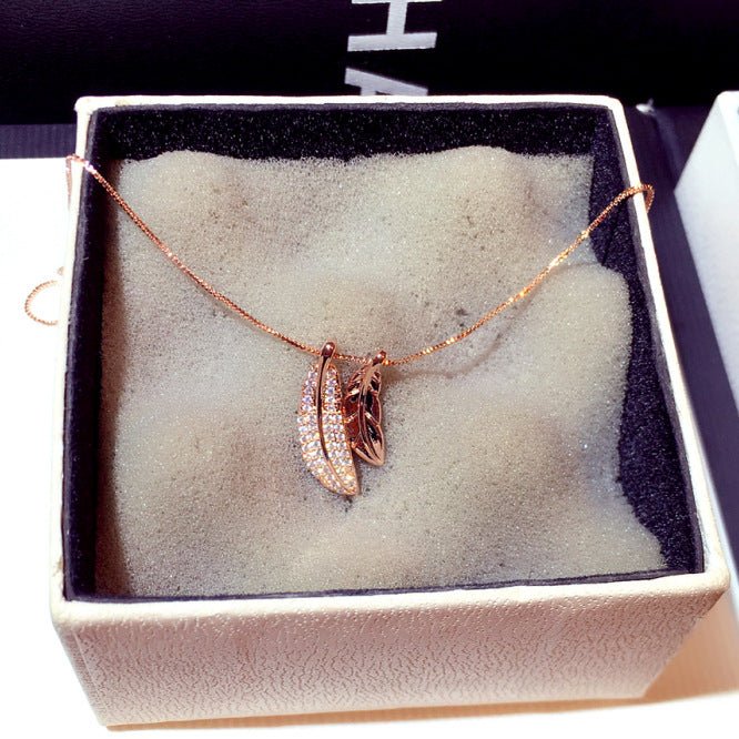 Fashionable Korean Style Leaf Pendant Choker Necklace - House of Beauty