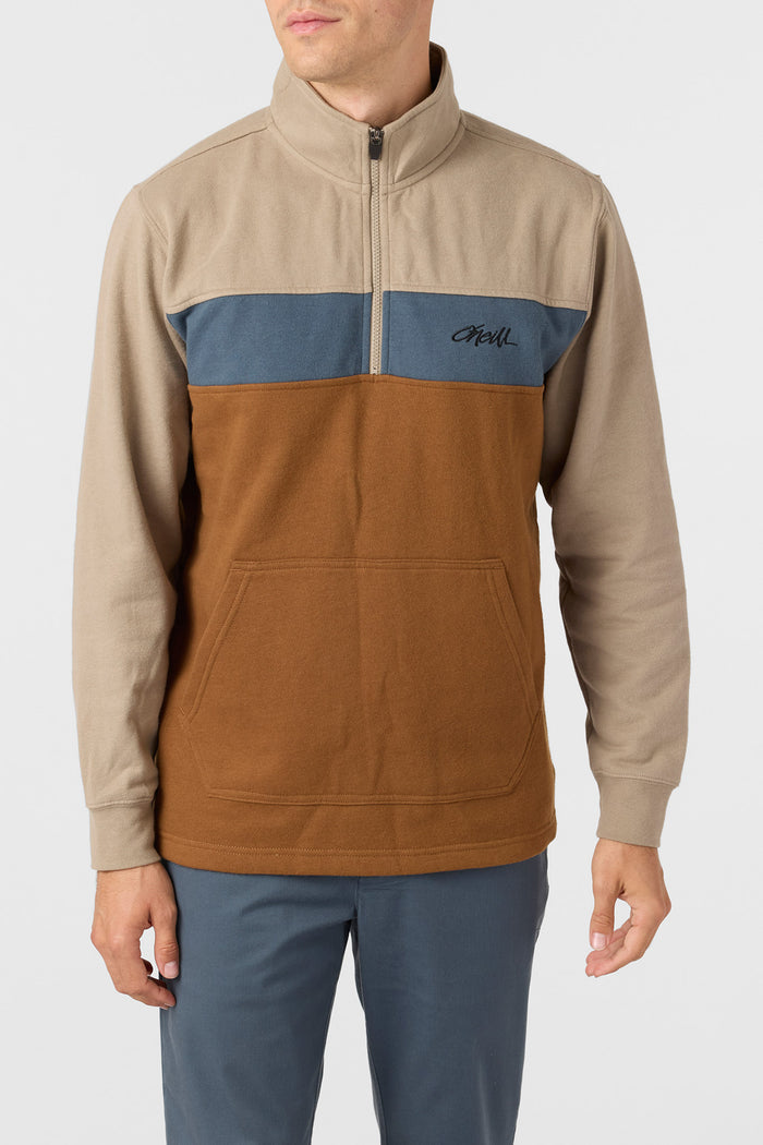 Fifty Two 1/4 Zip Fleece Pullover - Khaki | O'Neill