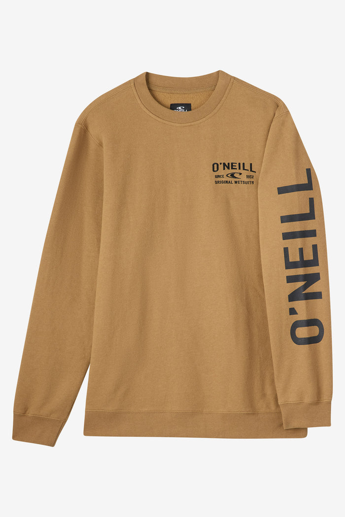 Fifty Two Cliffs Crew Neck Fleece - Dark Khaki | O'Neill