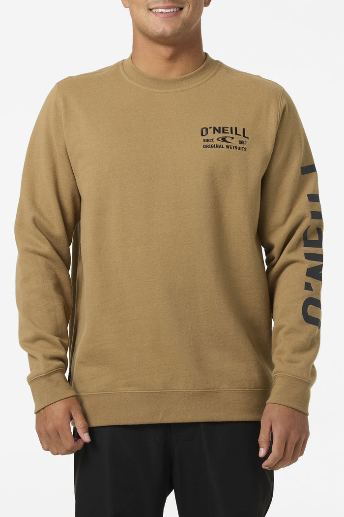 Fifty Two Cliffs Crew Neck Fleece - Dark Khaki | O'Neill