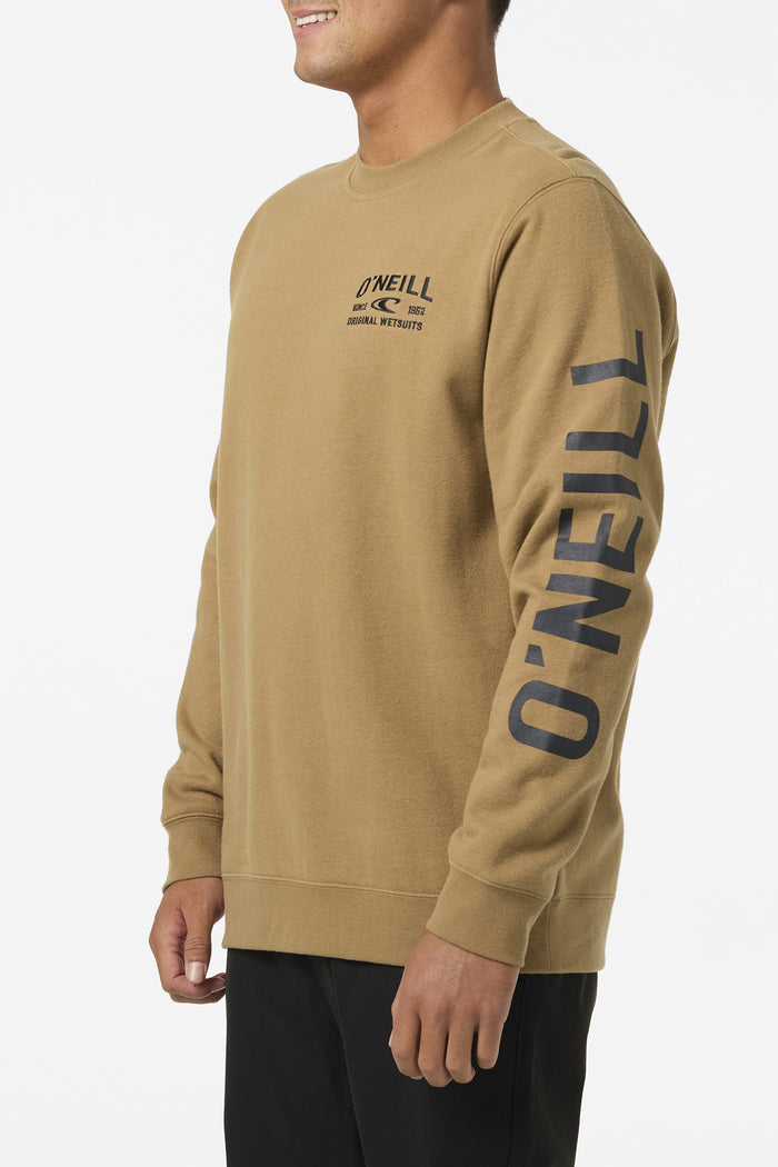 Fifty Two Cliffs Crew Neck Fleece - Dark Khaki | O'Neill