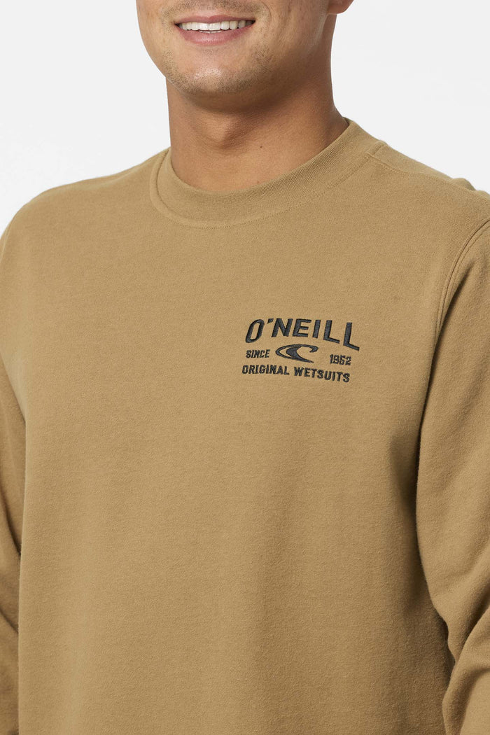 Fifty Two Cliffs Crew Neck Fleece - Dark Khaki | O'Neill