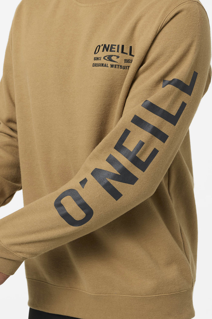 Fifty Two Cliffs Crew Neck Fleece - Dark Khaki | O'Neill