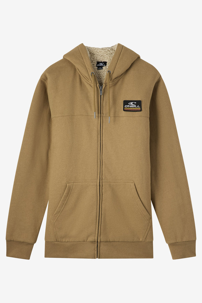 Fifty Two High Pile Zip Fleece - Dark Khaki | O'Neill