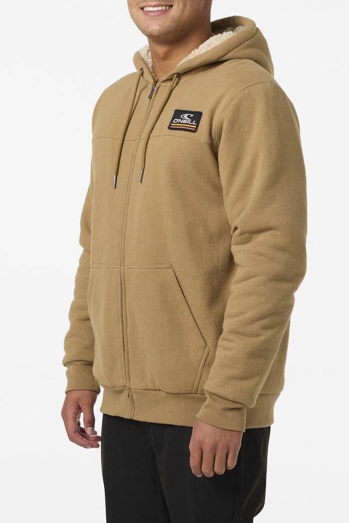 Fifty Two High Pile Zip Fleece - Dark Khaki | O'Neill