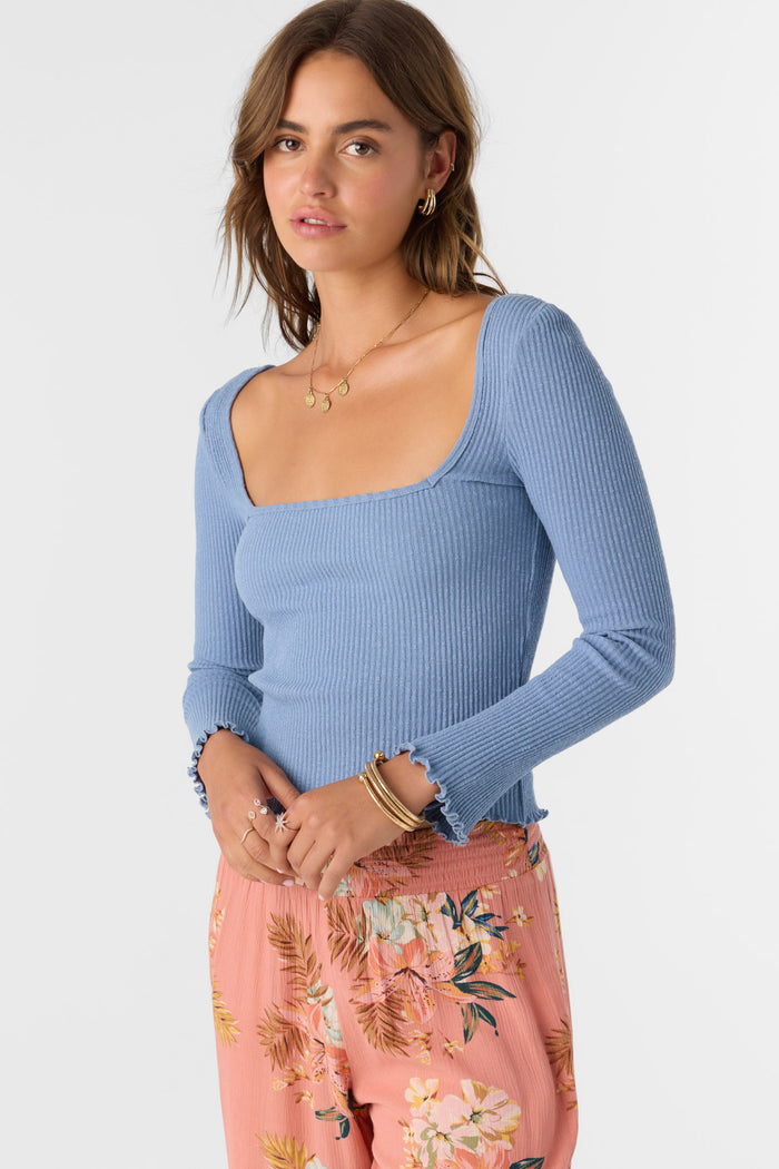 Floki Slub Rib Knit Long Sleeve Top - Infinity | O'Neill