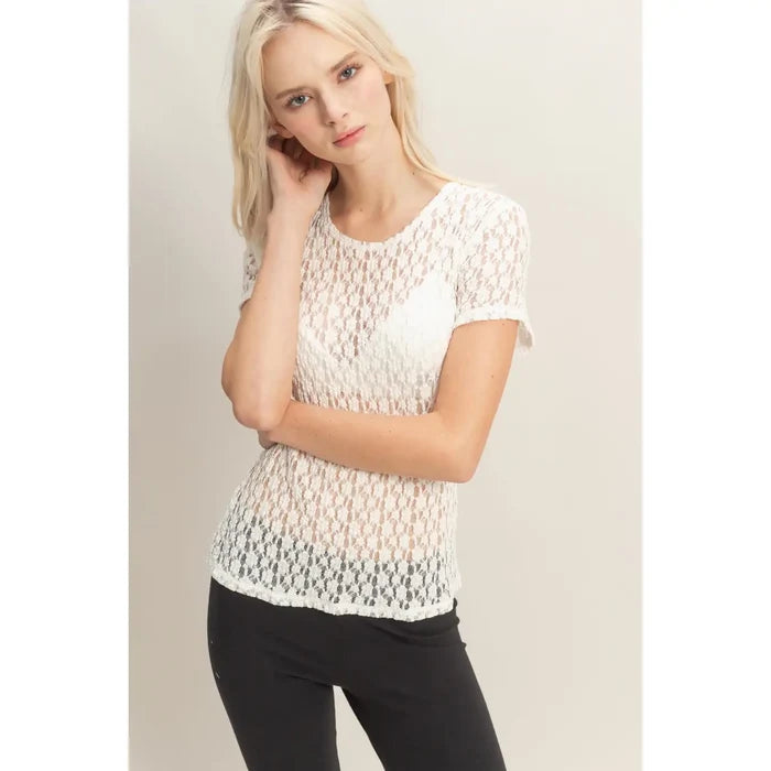 Floral sheer tee