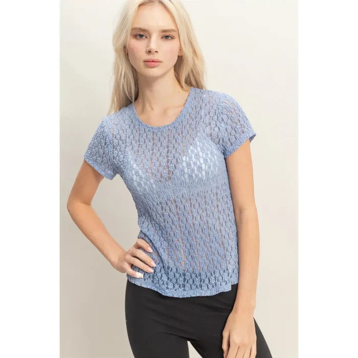 Floral sheer tee