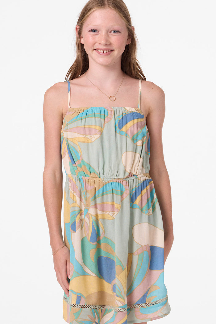 Girl's Alden Butterfly Mini Dress - Desert Sage | O'Neill