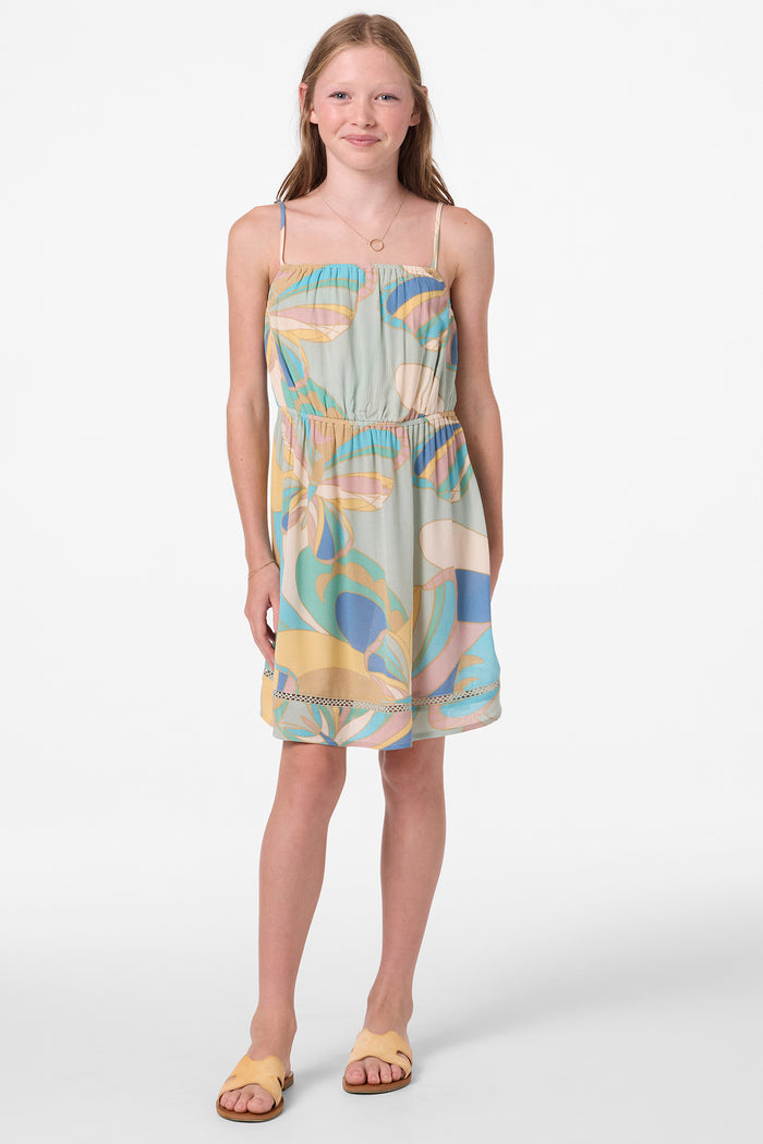 Girl's Alden Butterfly Mini Dress - Desert Sage | O'Neill