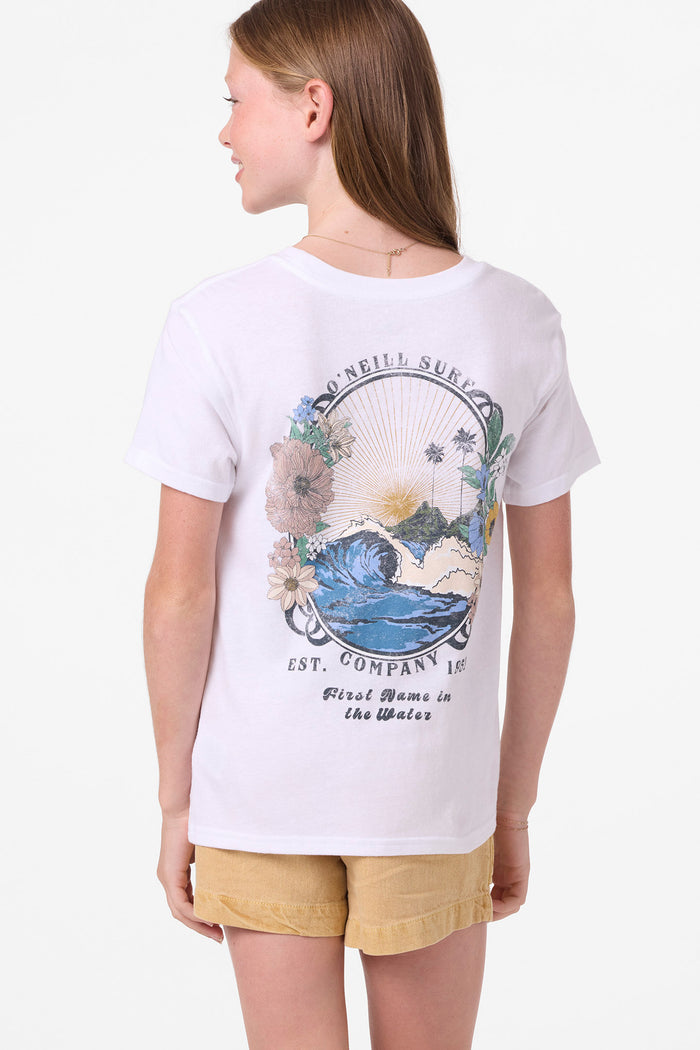 Girl's Angie Tee - White | O'Neill