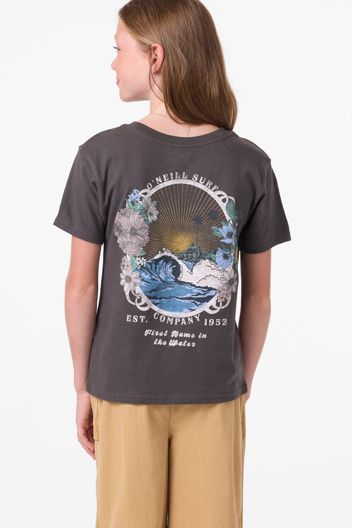 Girl's Angie Tee - Washed Black | O'Neill