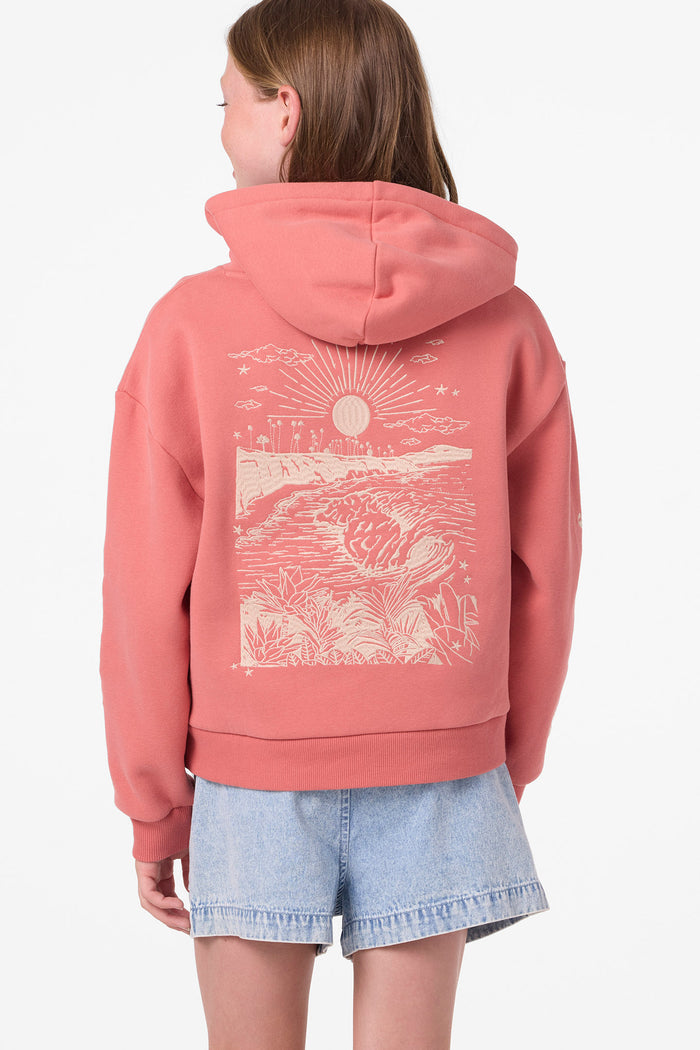 Girl's Asher Hoodie - Canyon Rose | O'Neill