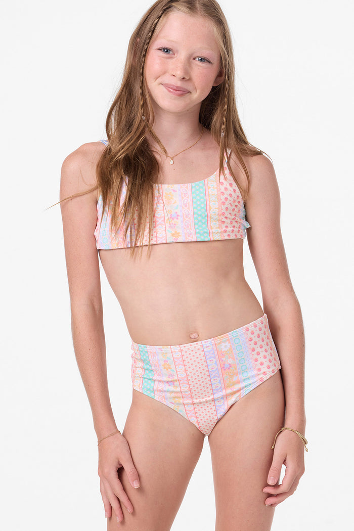 Girl's Bali Floral Revo Tie Back Bralette Set -  | O'Neill