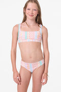Girl's Bali Floral Square Neck Set - Tapioca | O'Neill