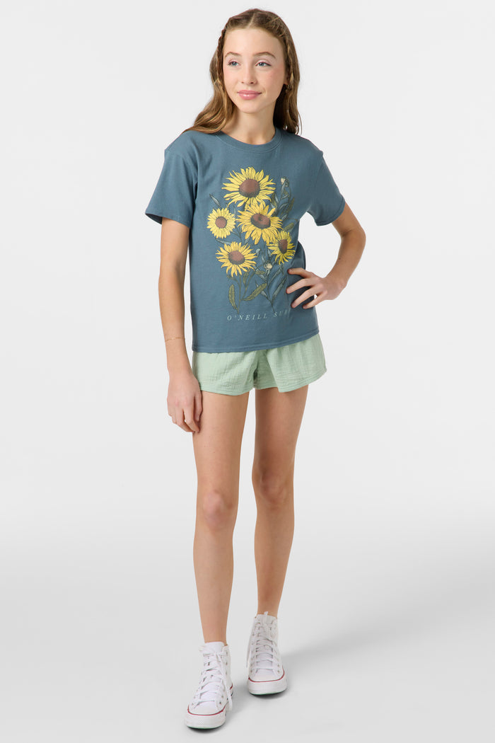 Girl's Botanic Blossom Tee - Washed Slate | O'Neill