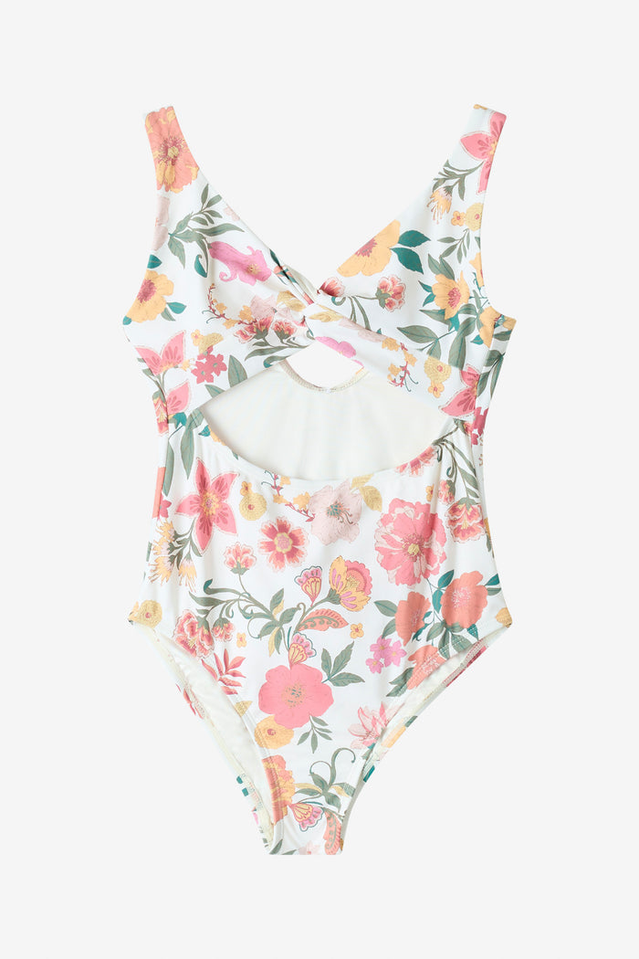 Girl's Camellia Floral Twisted One-Piece - Vanilla | O'Neill