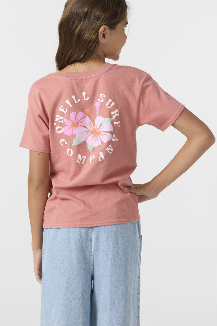 Girl's Coast Hibiscus Tee - Desert Sand | O'Neill