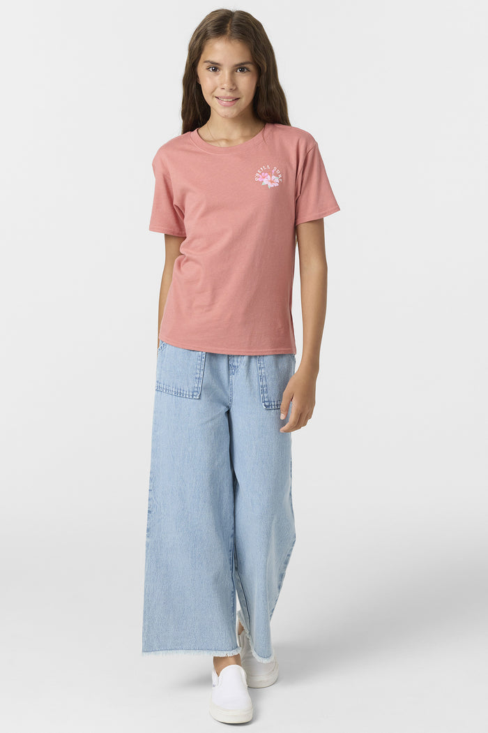 Girl's Coast Hibiscus Tee - Desert Sand | O'Neill