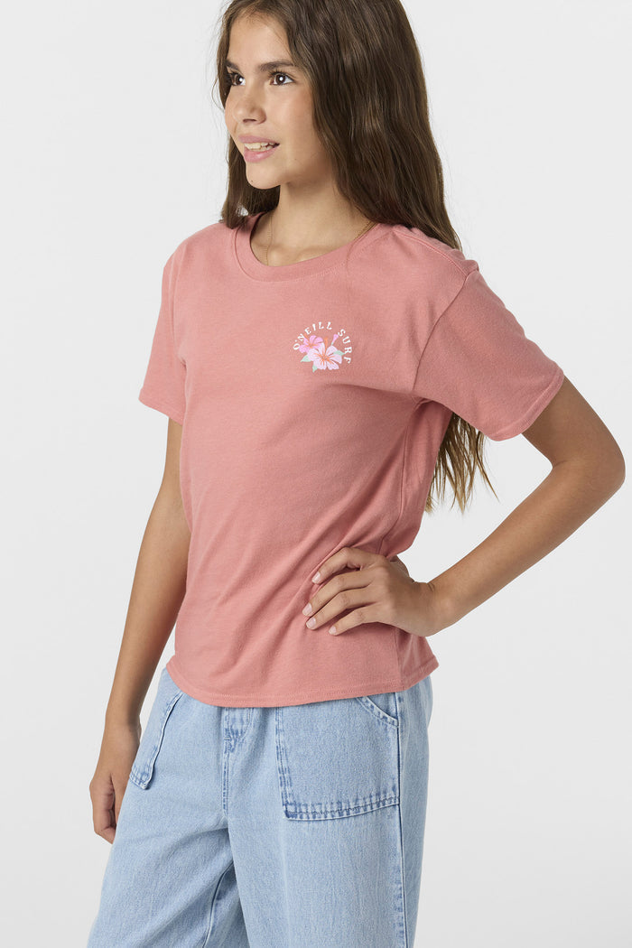Girl's Coast Hibiscus Tee - Desert Sand | O'Neill