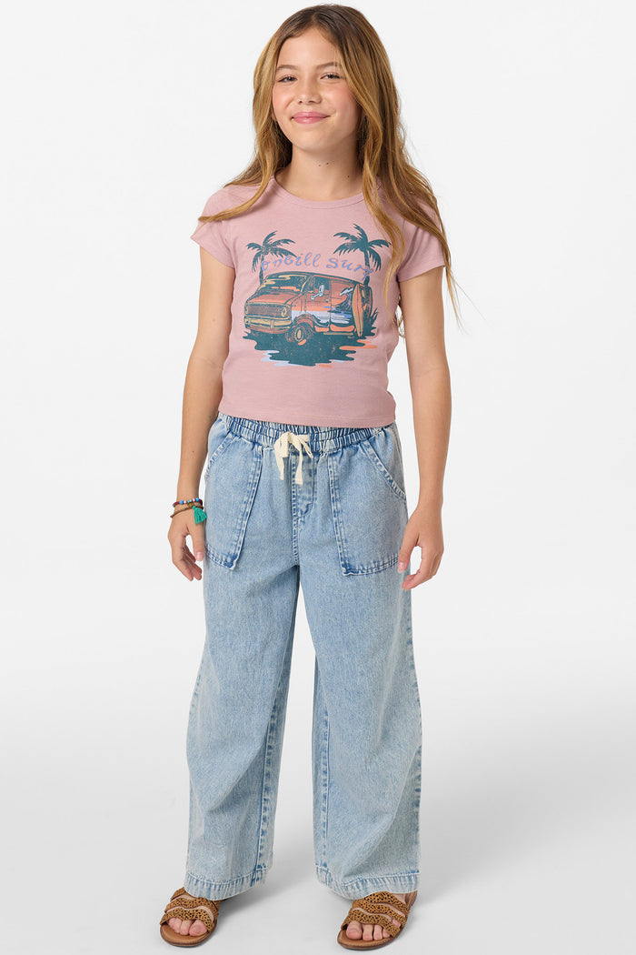 Girl's Coastal Cruiser Willa Skimmer Tee - Deauville Mauve | O'Neill