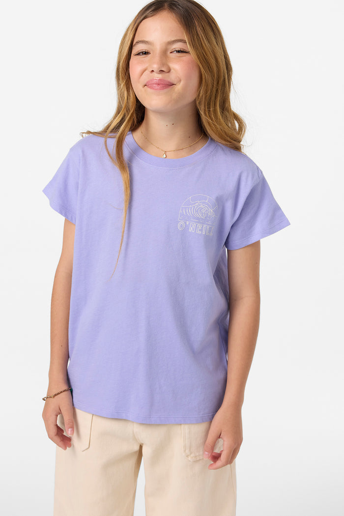 Girl's Dawn Oversized Tee - Lavendar | O'Neill