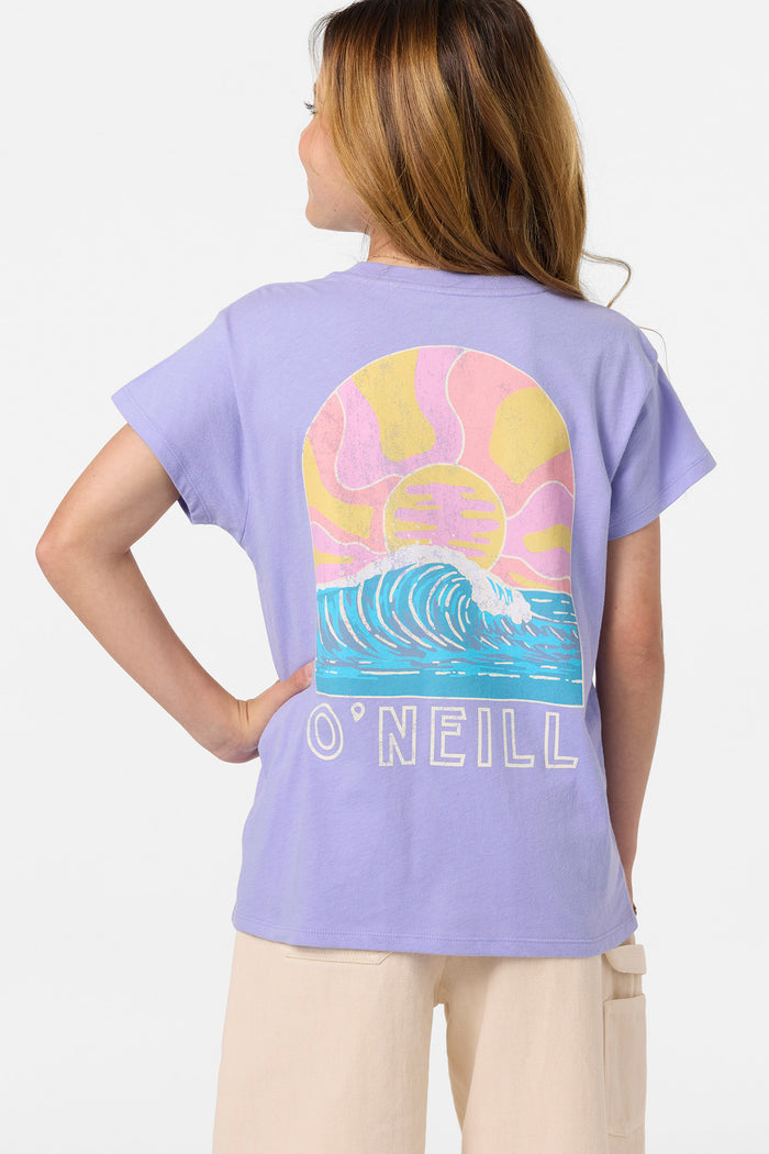 Girl's Dawn Oversized Tee - Lavendar | O'Neill
