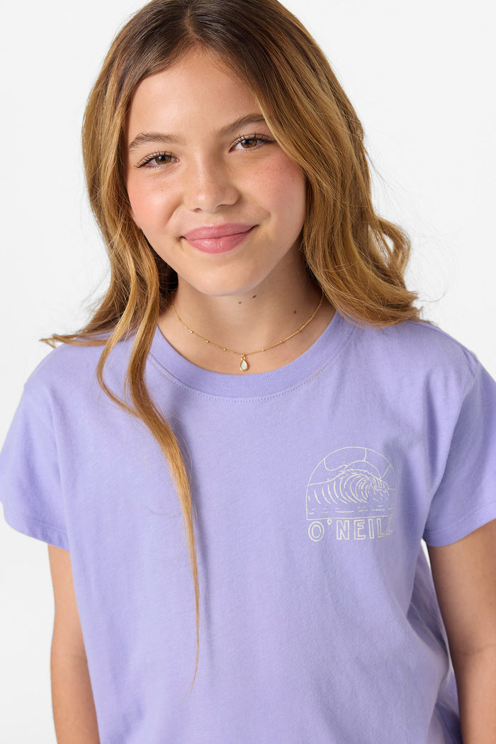 Girl's Dawn Oversized Tee - Lavendar | O'Neill