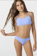 Girl's Dawnbreak Rib Tie Back Bralette Top Set - Hydrangea | O'Neill