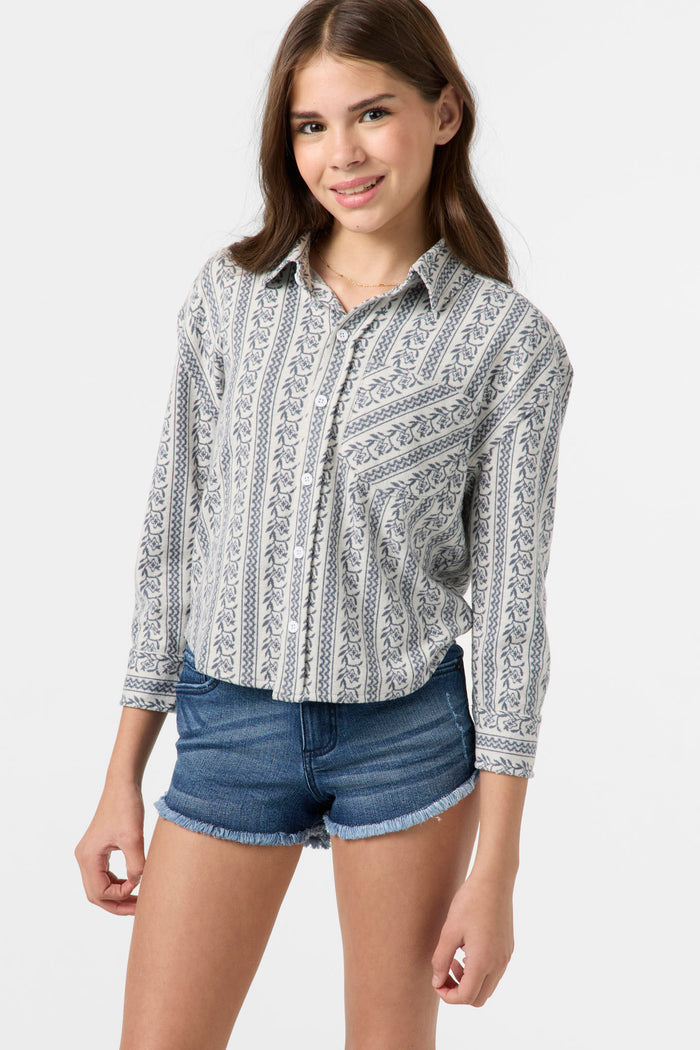 Girl's Jordyn Long Sleeve Top - Winter White | O'Neill