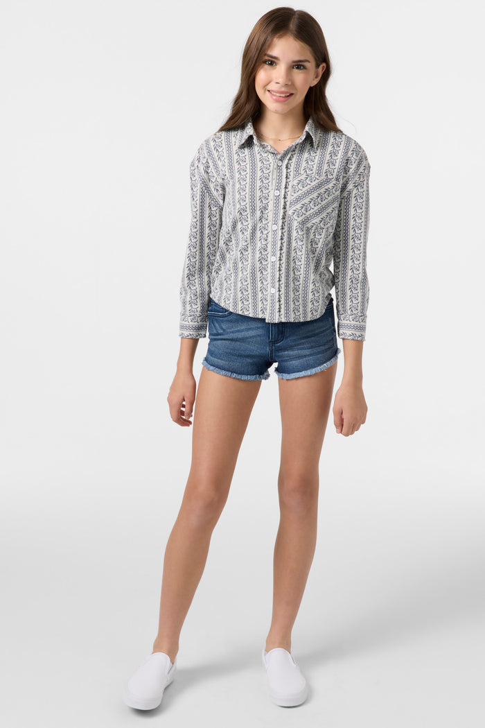 Girl's Jordyn Long Sleeve Top - Winter White | O'Neill