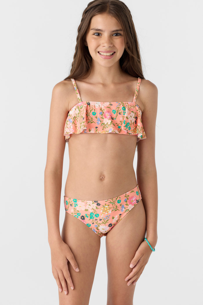 Girl's Kelly Floral Ruffle Bralette Set - Desert Flower | O'Neill