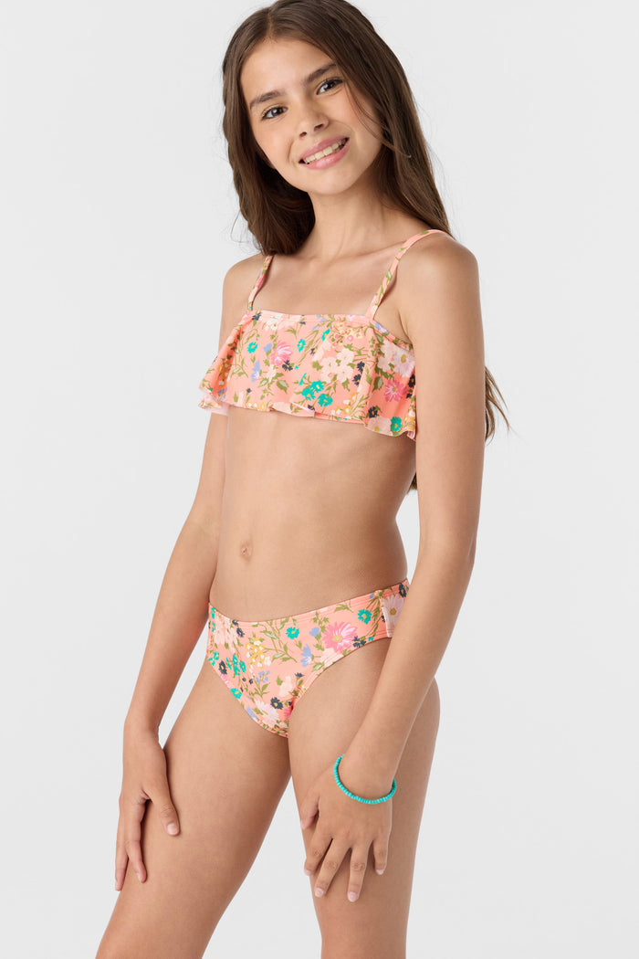 Girl's Kelly Floral Ruffle Bralette Set - Desert Flower | O'Neill