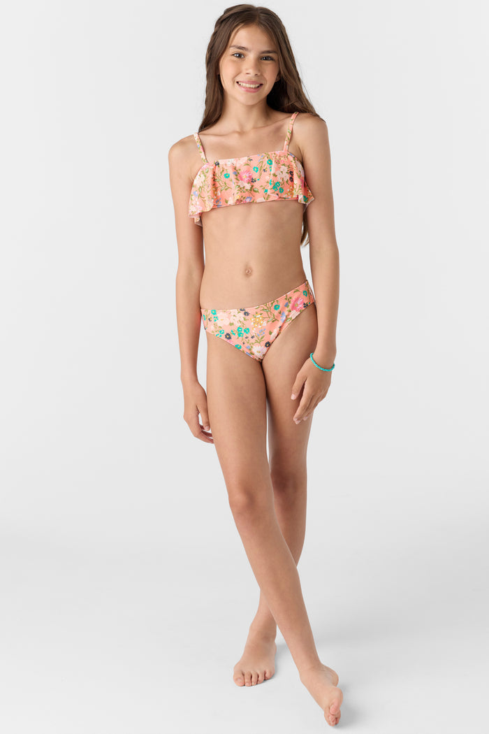 Girl's Kelly Floral Ruffle Bralette Set - Desert Flower | O'Neill