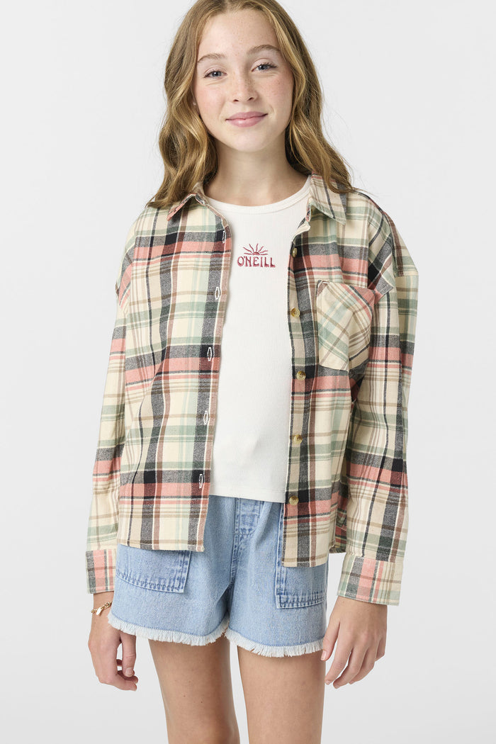Girl's Leslye Long Sleeve Top - Tapioca | O'Neill