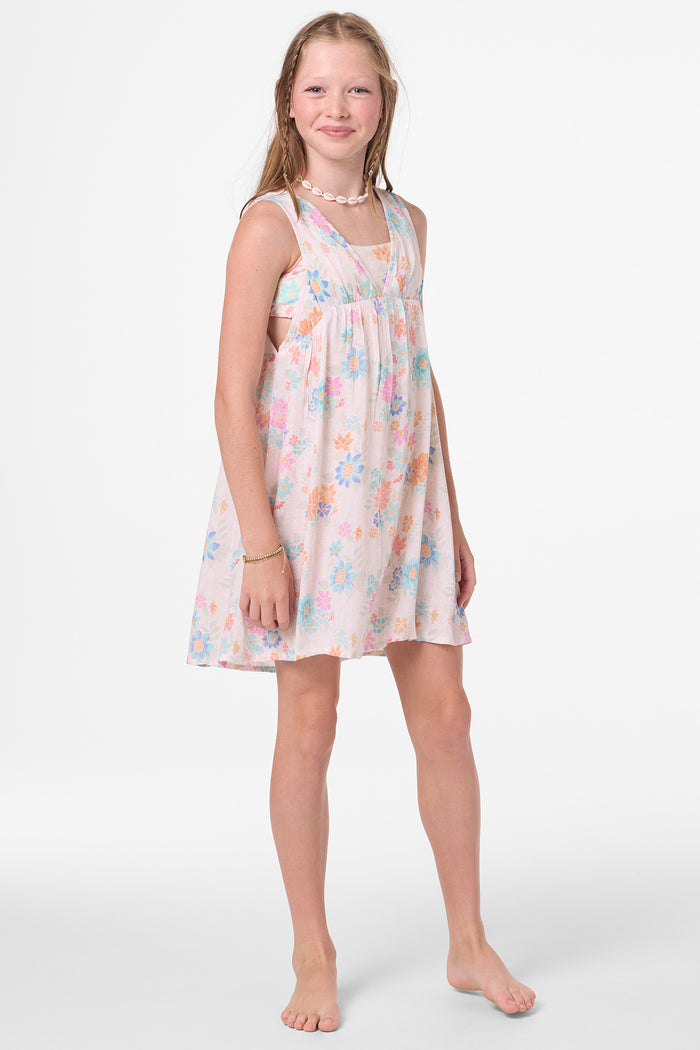 Girl's Letty Printed Cover Up Dress - Tapioca | O'Neill