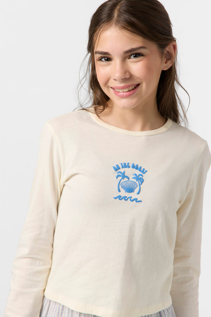 Girl's Shelly Long Sleeve Tee - Winter White | O'Neill