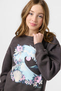 Girl's Skylar Crew Neck Fleece - Washed Black | O'Neill