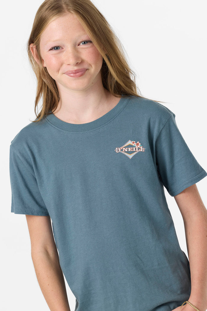 Girl's State Beach Tee - Washed Slate | O'Neill