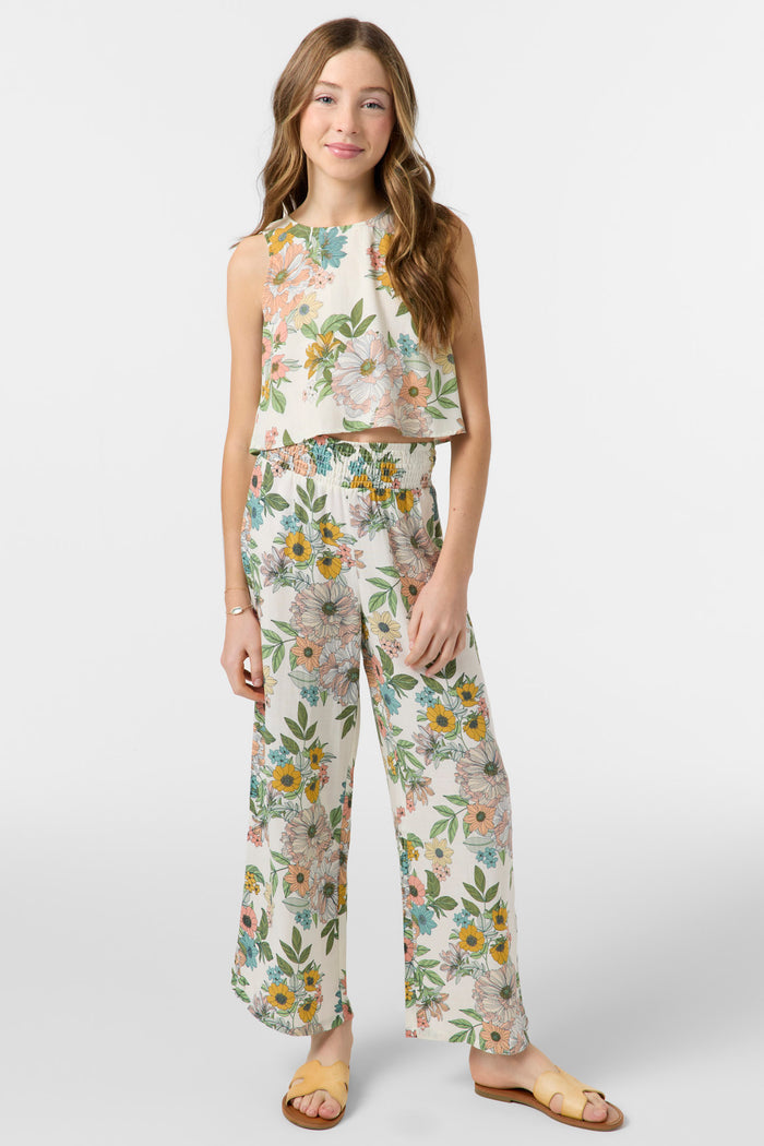Girl's Torrie Cara Floral Pant - Winter White | O'Neill