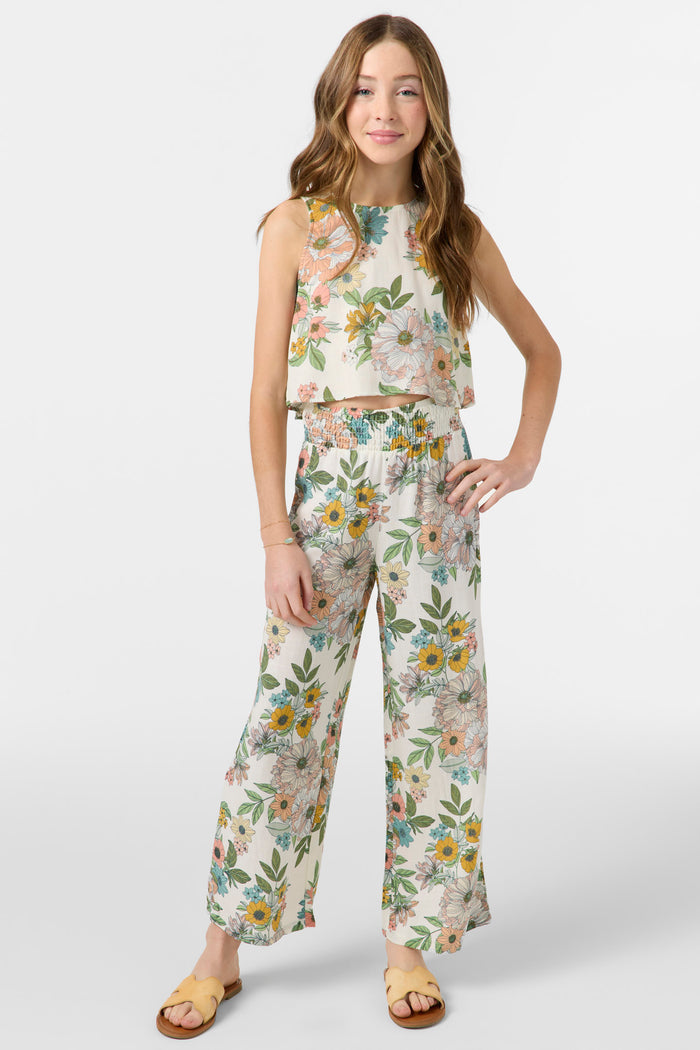 Girl's Torrie Cara Floral Pant - Winter White | O'Neill