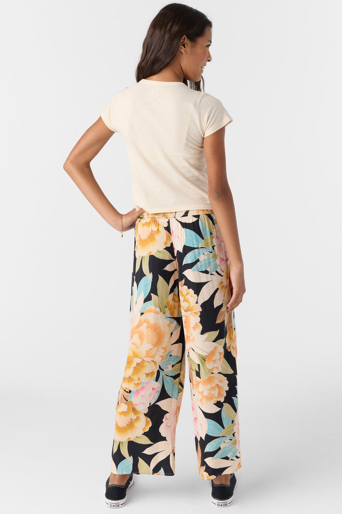 Girl's Torrie Mikah Floral Pants - Black | O'Neill